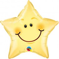 Smiley Face Star Shaped Balloon